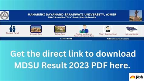 www.mdsuexam.org 2023 result|MDSU Result 2023 OUT on mdsuexam.org: Direct Link to Download UG.